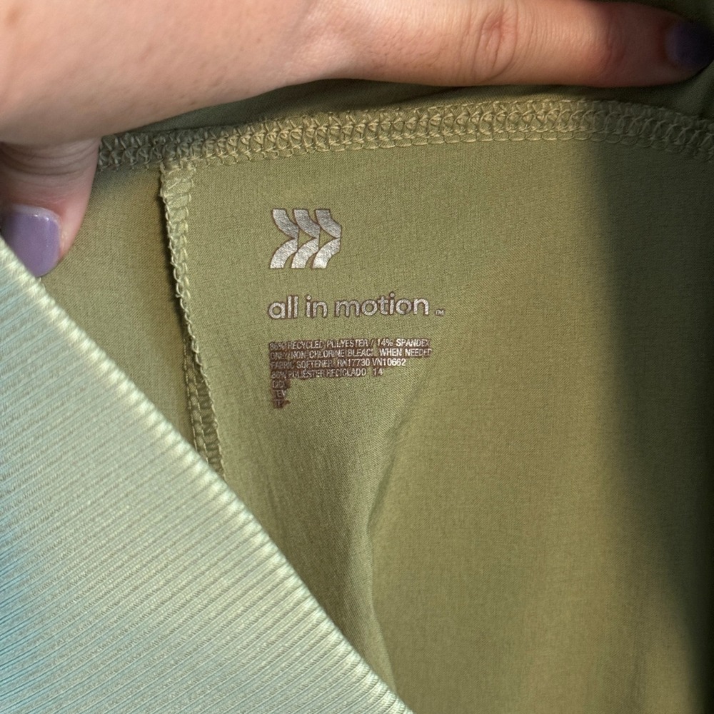 All in Motion Cargo Joggers Women XS Green Stretch Utility Hiking Pants - Picture 8 of 8